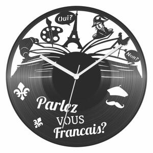 Francia nyelvtanár bakelit óra