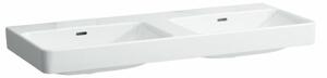Dupla mosdó Laufen Pro S 130x46 cm fehér színben fényes felülettel csaptelep nyílás nélkül 1496.8.000.109.1