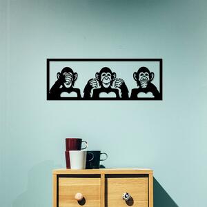 Fém fali dekoráció Három majom