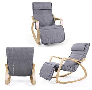 SWING hintaszék, teherbírás 150kg, 67x115x91cm, szürke SongmicsHome