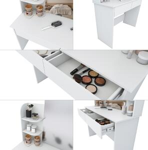 Hana öltözőasztal, 140 cm, fehér színben