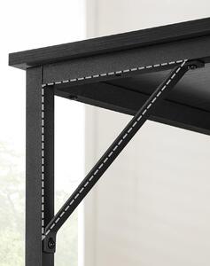 Fekete irodai íróasztal 50x100x76 cm, ipari stílusban