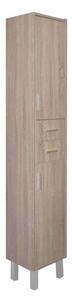 Nerva Seneca Fürdőszobabútor Szekrény - Sonoma Tölgy - 35x190x30 cm