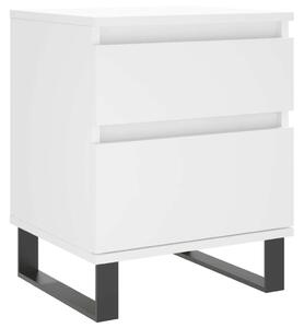 Fehér Éjjeliszekrény Szett - 2 db - Szerelt Fa - 40x35x50 cm