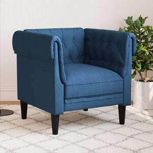 VidaXL Kék Chesterfield Fotel - 78,5x74,5x74,5 cm