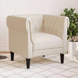 VidaXL Chesterfield Fotel - Krémszínű - 78,5x74,5x74,5 cm