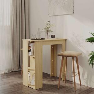 VidaXL Bárasztal Polccal - Sonoma Tölgy - 102x50x103,5cm