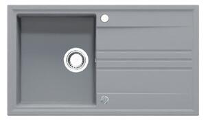 LUKA 1B 1D 860x500 gránit mosogató Titán Szürke GRANMASTER