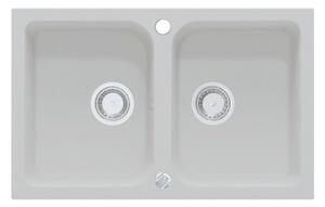 CELINE 2B 760X480 gránit mosogató Fehér GRANMASTER