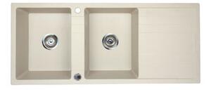 RIVA 2B 1D 1160x500 gránit mosogató LIGHT BEIGE GRANMASTER