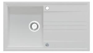 LUKA 1B 1D 860x500 gránit mosogató Fehér GRANMASTER