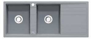 RIVA 2B 1D 1160x500 gránit mosogató TITÁN SZÜRKE GRANMASTER