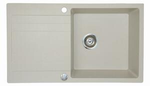 RIVA 1B 1D 860x500 gránit mosogató LIGHT BEIGE GRANMASTER