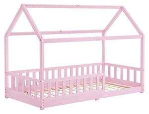 Gyermekágy Marli 90 x 200 cm ágyráccsal, rózsaszín