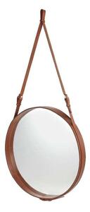 GUBI - Adnet Wall Mirror Circular Ø70 Tan Leather - Lampemesteren