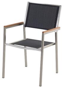 Fekete kerti szék négydarabos szettben GROSSETO