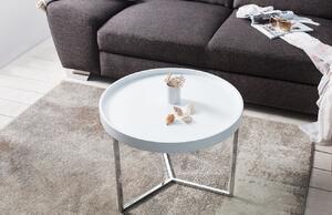 Moebel Living Fehér kerek dohányzóasztal Cotis 60 cm