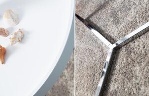 Moebel Living Fehér kerek dohányzóasztal Cotis 60 cm