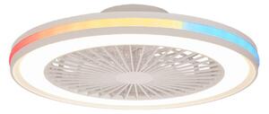 Gamer Big LED mennyezeti ventilátor, fehér, DC, csendes, RGB – Mantra Mantra Iluminación, Gamer Big, dimmable, Fehér, Nappali, Műanyag, Modern