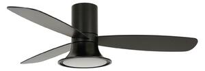 Flusso mennyezeti ventilátor világítással, fekete, 132 cm, csendes, Beacon Beacon Lighting, Flusso, dimmable, Fekete, Nappali, Fa, Modern