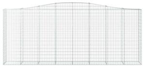 VidaXL 9 db íves horganyzott vas gabion kosár 400x50x160/180 cm