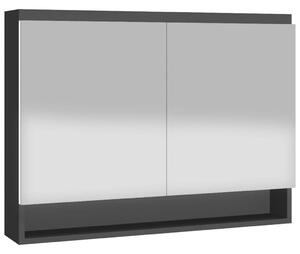 VidaXL Fürdőszobabútor Falikrény Tükörrel - 80x15x60 cm