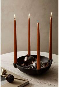 Ferm LIVING - Bowl Candle Holder L Ceramic Dark Grey - Lampemesteren