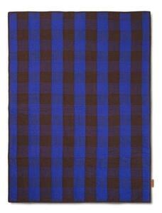 Ferm LIVING - Grand Quilted Blanket Choco/Brown Blue - Lampemesteren