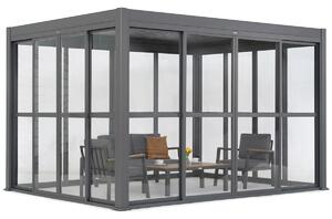 Lagos 3x4 3x4 szabadon álló terasz pergola négyoldalú ajtóval Garden Point antracit