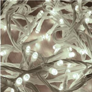 HOME DLIC120WH sorolható cluster fényfüzér, 2,5 méter, 120db hidegfehér LED, fehér vezeték, kül- és beltéri kivitel