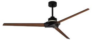 Brisa LED mennyezeti ventilátor, fekete/fa, DC, csendes – Mantra Mantra Iluminación, Brisa, dimmable, Fekete, Fürdőszoba, Fa, Modern