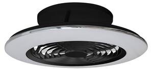 Alisio Mini LED mennyezeti ventilátor, fekete, Ø52,5 cm – Mantra Mantra Iluminación, Alisio mini, dimmable, Fekete, Nappali, Fém, Modern