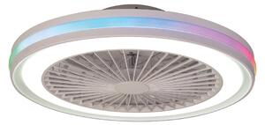 Gamer LED mennyezeti ventilátor, fehér, DC, csendes, CCT RGB – Mantra Mantra Iluminación, Gamer, dimmable, Fehér, Nappali, Műanyag, Modern