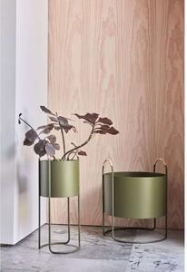 OYOY Living Design - Maki Plant Box Low Olive - Lampemesteren
