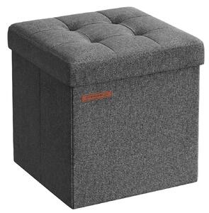 Összecsukható tárolós ülőke COZY CUBE 30x30 cm, sötétszürke