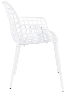 Fehér, egymásba rakható fém szék ZUIVER ALBERT KUIP GARDEN
