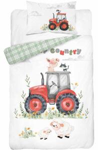 Traktoros ovis ágynemű (happy country red)