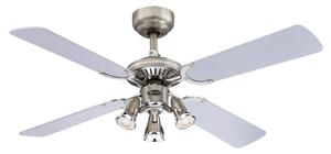 Princess Euro ventilátor, 3 izzós, ezüst/grafit – Westinghouse Westinghouse, Princess Euro, Szürke, Nappali, Fa