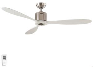 AEROPLAN ECO mennyezeti ventilátor, króm/fehér, Ø 132 cm, csendes CasaFan, Aeroplan Eco, Fehér, Nappali, Fa, Modern