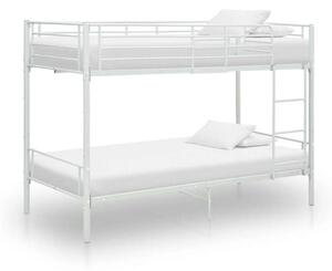 VidaXL Emeletes Ágy - Fém - Fehér - 90x200 cm