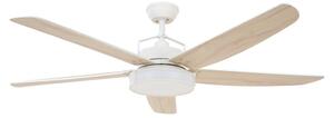 Louisville mennyezeti ventilátor világítással, fehér, csendes – Beacon Beacon Lighting, Louisville, dimmable, Fa, Nappali, Fa