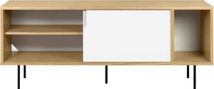 Porto Deco Deron fehér tölgyfa komód 165 x 45 cm, fém talppal