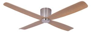 Fraser mennyezeti ventilátor, króm/teak, DC, csendes, Ø 132 cm – Beacon Beacon Lighting, Fraser, Fa, Nappali, Fa, Modern