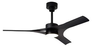 Thai LED mennyezeti ventilátor, fekete, csendes DC-meghajtás, CCT – Mantra Mantra Iluminación, Thai, dimmable, Fekete, Nappali, Műanyag, Modern
