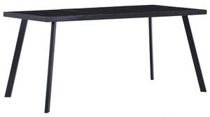 VidaXL Fekete Edzett Üveg Étkezőasztal - 180x90 cm