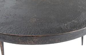 Hoorns Fekete fém dohányzóasztal Buster L, patinás 58 cm
