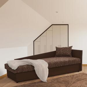 Egyszemélyes ágy (dívány) 80 cm Jeannine (barna) (tárhellyel) (J). 808546