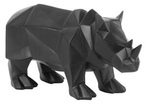 Time for home Fekete Origami Rhino dekoratív szobrocska