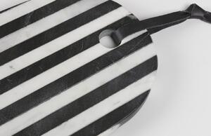 Fekete-fehér márvány tálaló deszka Kave Home Bergman 40,5 x 20 cm