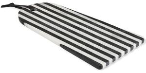 Fekete-fehér márvány tálalódeszka LaForma Bergman 40,5 x 20 cm
